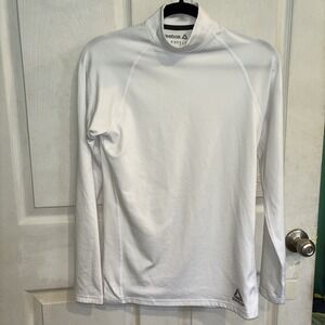 Reebok  Women White Small Turtle Neck Long Sleeve Performance Shirt